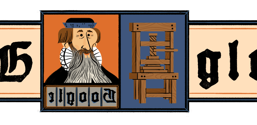 Johannes Gutenberg: Google doodle honors inventor of the mechanical movable type printing press, German craftsman