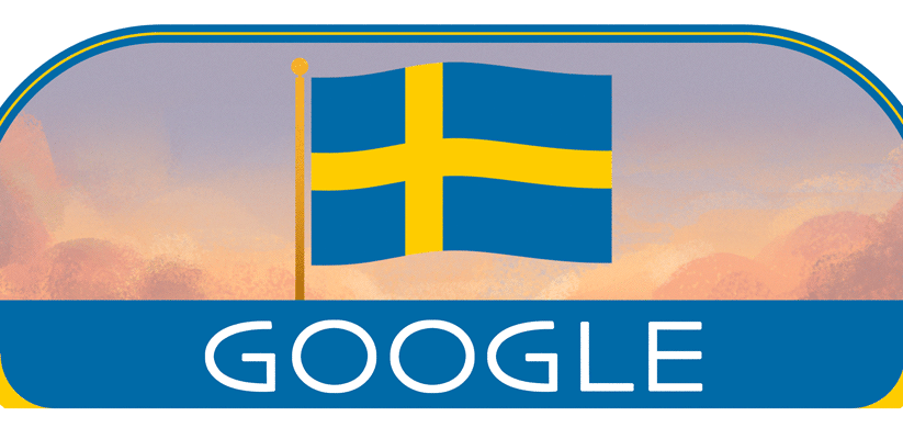 Google doodle celebrates the Sweden National Day