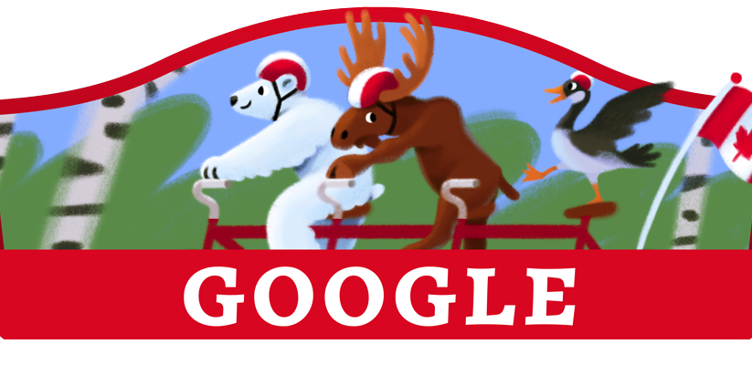 Google doodle celebrates the Canada Day