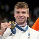 Leon Marcand becomes the first swimmer to win two individual gold medals in a single day since 1976