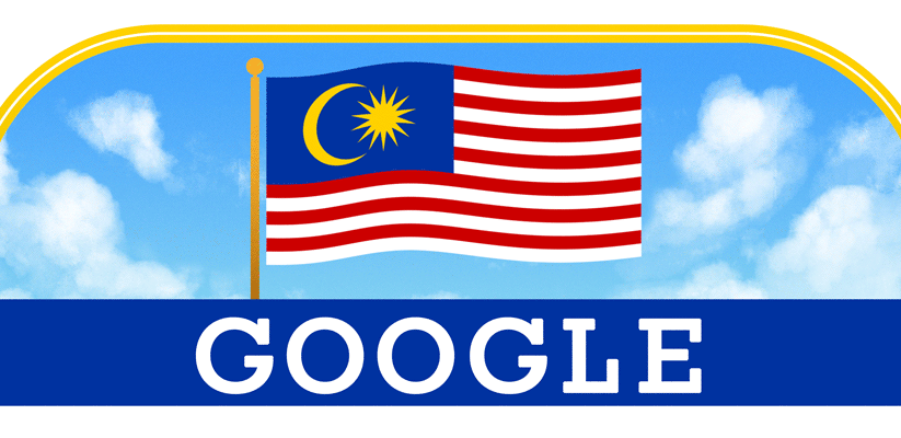 Google doodle celebrates the Hari Merdeka, or National Day, in Malaysia