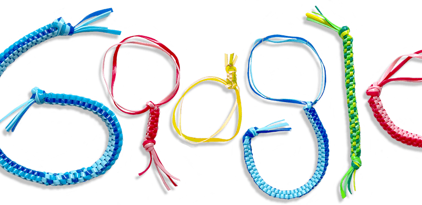 Google doodle celebrates the scoubidous — the France knotting craft