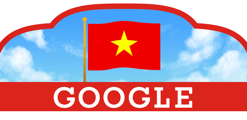 Google doodle celebrates the National Day in Vietnam