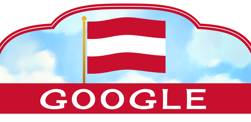 Google doodle celebrates the Austrian National Day