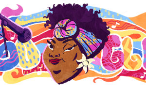 Google doodle celebrates the life and legacy of award winning Irish, Nigerian, British musician Lizzie Emeh