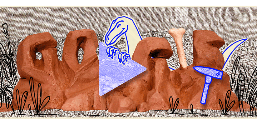 Google doodle honors the Staurikosaurus, one of the the oldest dinosaurs ever discovered