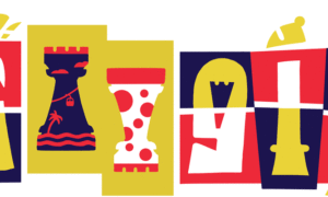 Google doodle celebrates the chess, a dynamic game played on 64 black and white squares